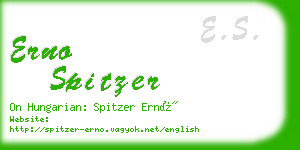 erno spitzer business card